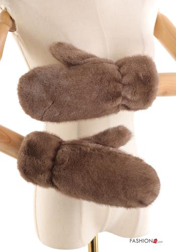 faux fur Gloves