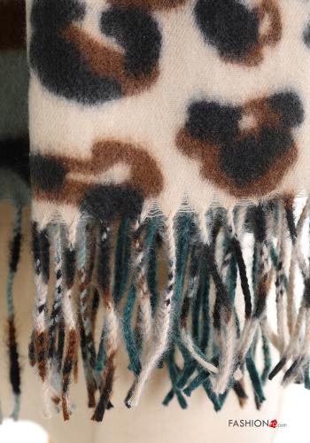 Animal print Scarf with fringe - ph 3