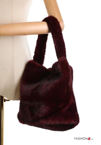 faux fur Bag with shoulder strap - ph 1