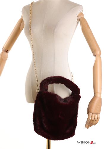 faux fur Bag with shoulder strap - ph 4