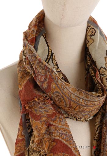 Graphic Print Wool Scarf - ph 2