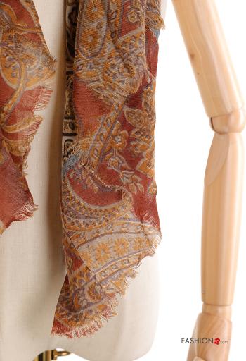 Graphic Print Wool Scarf - ph 3