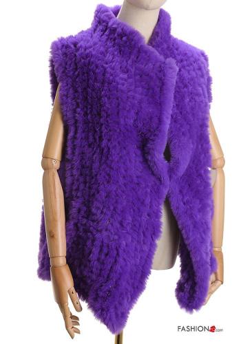 Smanicato pelliccia sintetica con bottoni