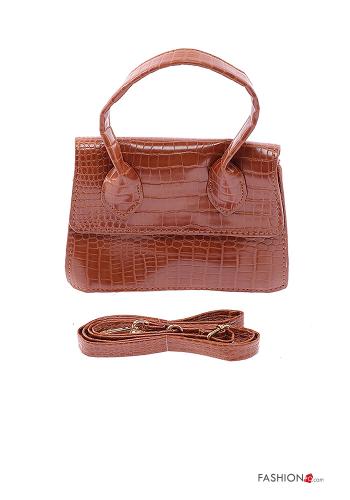 Kroko-Optik Tasche mit Schultergurt