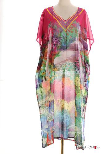 Vestido playero Estampado Artístico