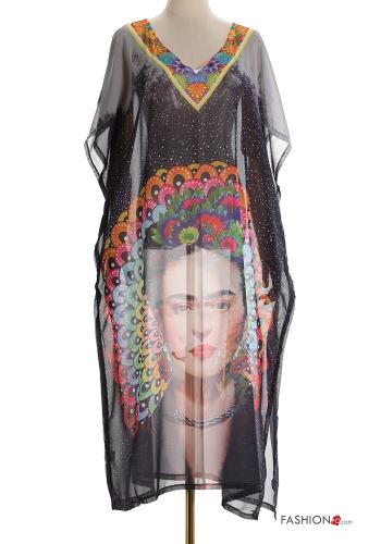 Vestido playero Estampado Artístico