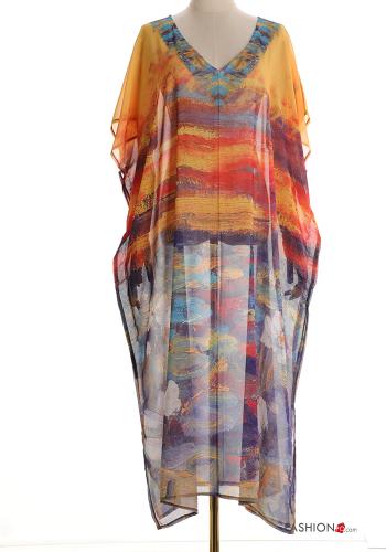 Vestido playero Estampado Artístico