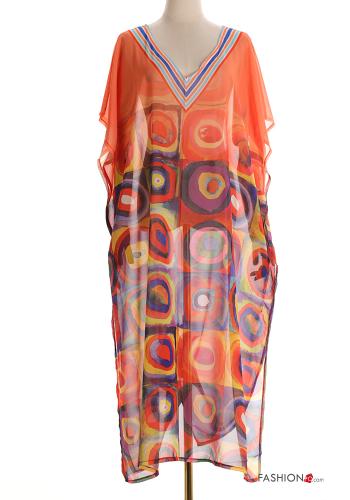 Vestido playero Estampado Artístico