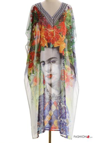 Vestido playero Estampado Artístico