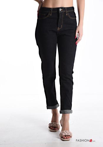 denim Cotton Jeans with pockets with zip - ph 1