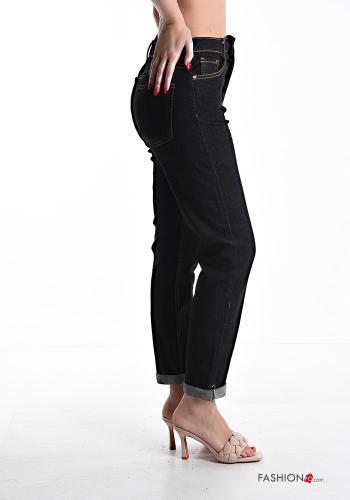 denim Cotton Jeans with pockets with zip - ph 3