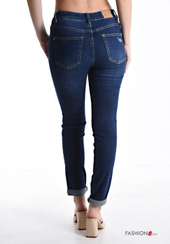 skinny Cotton Jeans with pockets with zip - ph 2