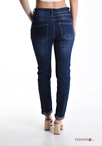 skinny Cotton Jeans with pockets with zip - ph 2