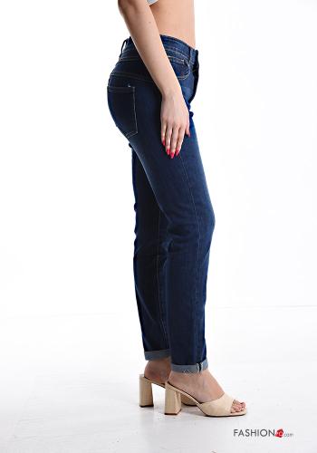skinny Cotton Jeans with pockets with zip - ph 3