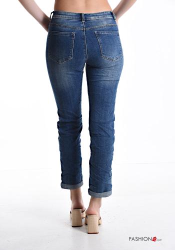 Denim Jeans aus Baumwolle mit Taschen mit Reißverschluss - ph 2