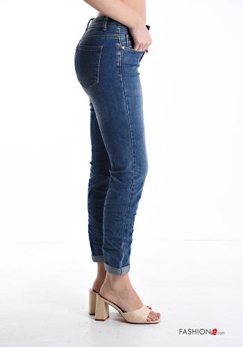 Denim Jeans aus Baumwolle mit Taschen mit Reißverschluss - ph 3