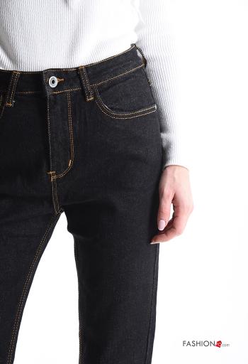 denim Cotton Jeans with buttons with zip with pockets - ph 4
