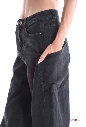 denim Cotton Jeans with buttons with zip with pockets - ph 4