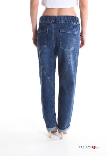 Cotton Jeans with drawstring with elastic with pockets - ph 2