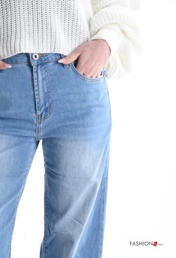 Jeans in Cotone con tasche con bottoni con zip - ph 4