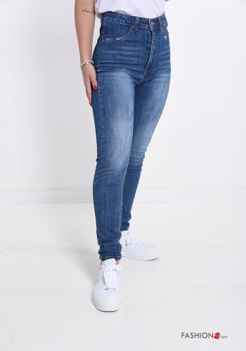 Jeans in Cotone con bottoni con zip - ph 3
