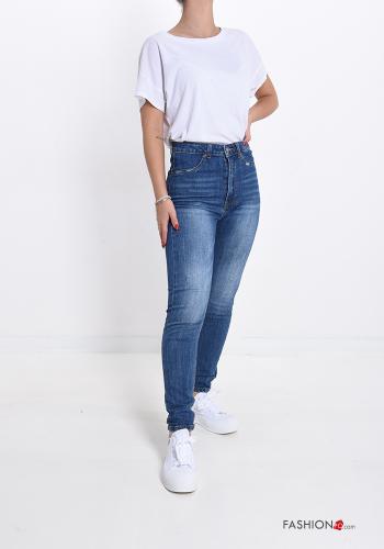 Jeans in Cotone con bottoni con zip - ph 5
