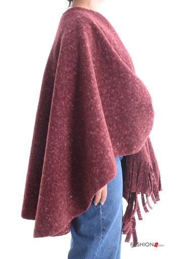 Poncho with fringe with knot - ph 3