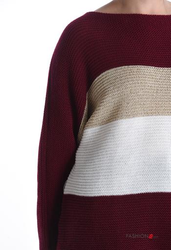 Striped long sleeve crew neck lurex Sweater - ph 4