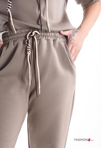 long sleeve Sports set with pockets with elastic with hood - ph 4