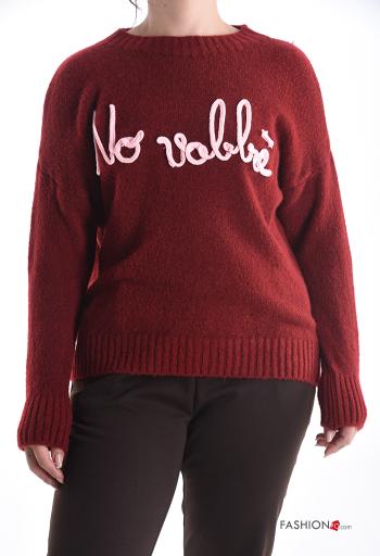 Lettering print long sleeve crew neck Sweater - ph 1