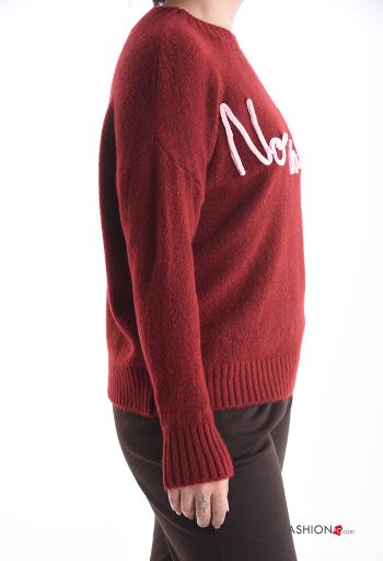 Lettering print long sleeve crew neck Sweater - ph 3