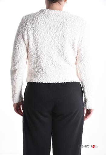 long sleeve crew neck Cardigan with buttons - ph 2