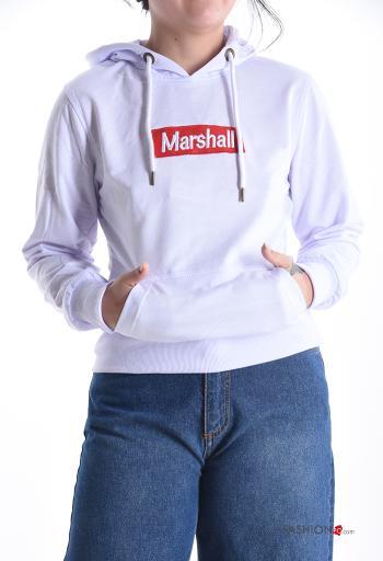 Camisola de mangas compridas em Algodão com capuz