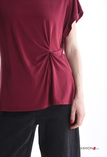 T-shirt manga corta cuello redondo con nodo - ph 4