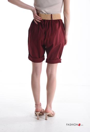 Bermudas de Algodón con bolsillos con cinturón con elástico - ph 2