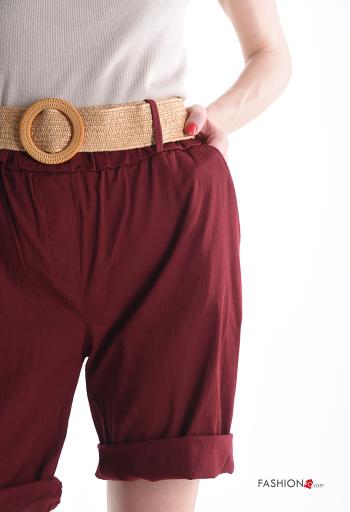 Bermudas de Algodón con bolsillos con cinturón con elástico - ph 4