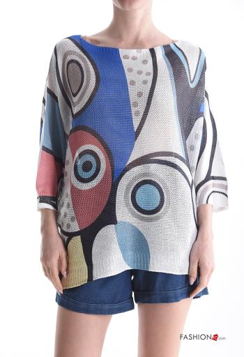 lange ärmel u-boot ausschnitt Strickpullover