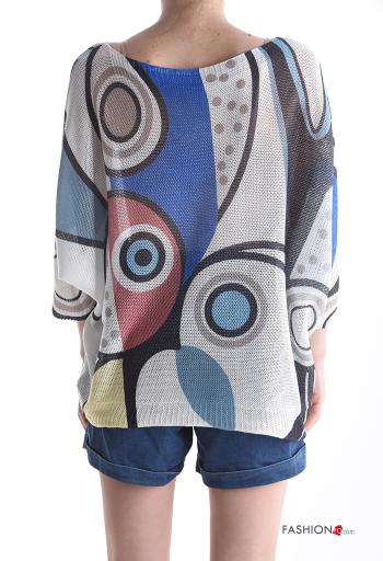lange ärmel u-boot ausschnitt Strickpullover - ph 2