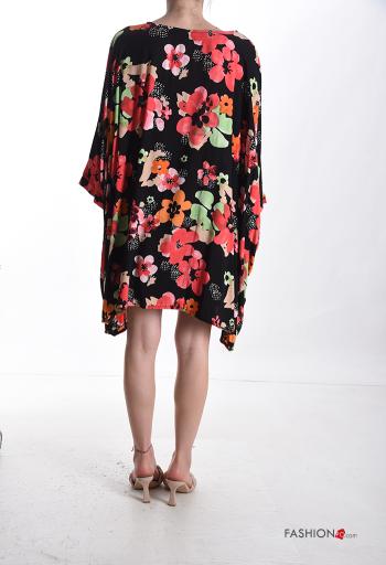 Tunica oversize girocollo Fantasia floreale maniche a tre quarti - ph 2