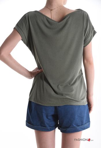 Blusa maniche corte con fibbia asimmetrico - ph 2