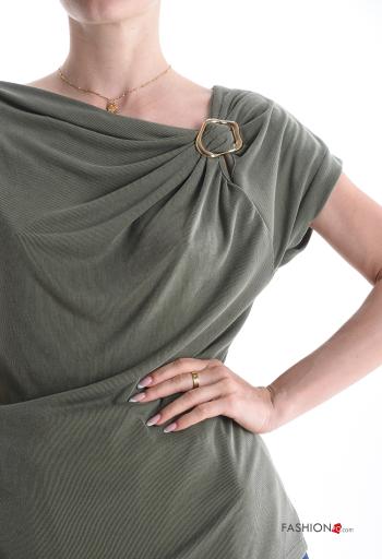 Blusa maniche corte con fibbia asimmetrico - ph 4