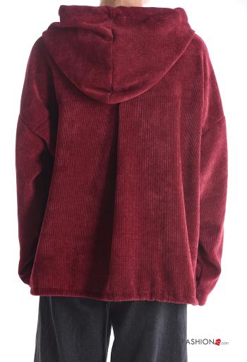 Sweatshirt com fecho com bolsos com capuz - ph 2