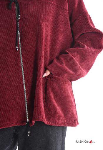 Sweatshirt com fecho com bolsos com capuz - ph 4