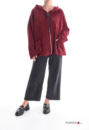 Sweatshirt com fecho com bolsos com capuz - ph 5