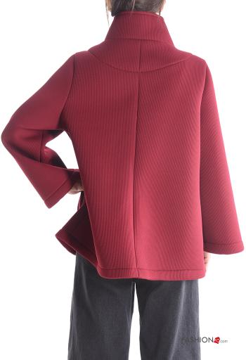 Manteau manches longues sans doublure avec poches à boutons à col roulé - ph 2