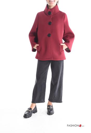 Manteau manches longues sans doublure avec poches à boutons à col roulé - ph 5