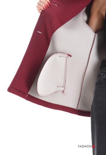 Manteau manches longues sans doublure avec poches à boutons à col roulé - ph 6