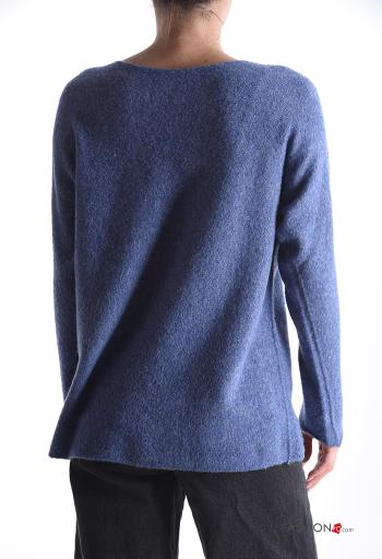 long sleeve crew neck Wool Mix Sweater - ph 2