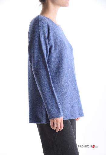 long sleeve crew neck Wool Mix Sweater - ph 3