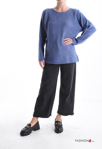 long sleeve crew neck Wool Mix Sweater - ph 5